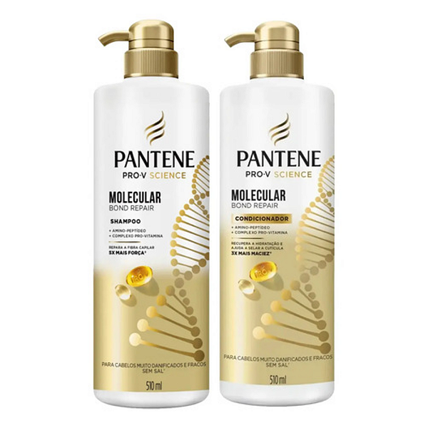 Kit Molecular Bond Repair Shampoo 510ml Condicionador 510ml | Pantene