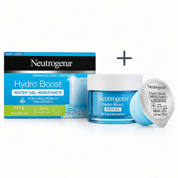 Kit Neutrogena Hydro Boost Water Gel – Hidratante Facial 50 g + Refil 50 g