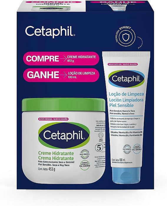 Kit Creme Hidratante 453g + Loção Limpeza 100ml | Cetaphil