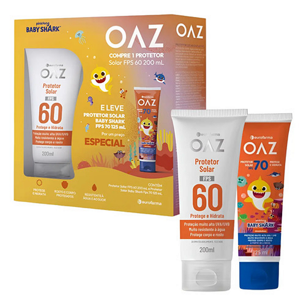 Kit Protetor Solar Fps60 + Baby Fps70 325ml | Oaz