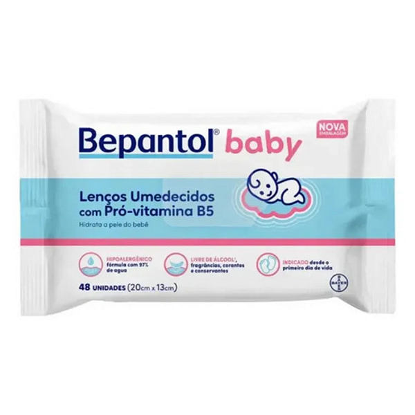 Lenços Umedecidos Baby Hipoalergênicos 48un | Bepantol