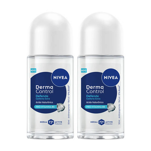 Kit Desodorante Roll-on Derma Control Defende 2x50ml | Nivea