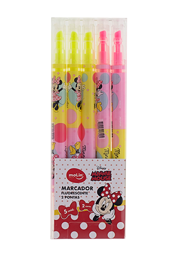 Marca Texto Fluorescente Minnie- 2 pontas - Molin