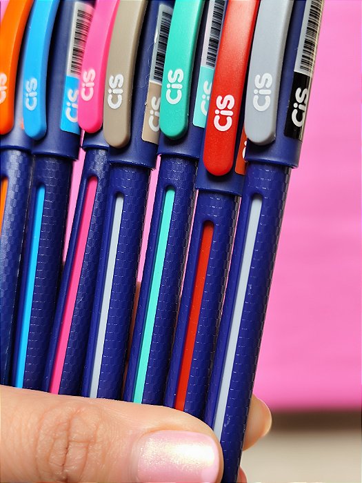 Caneta Esferográfica - CIS - Yolo Ponta Agulha 0.7mm Cores Avulsas
