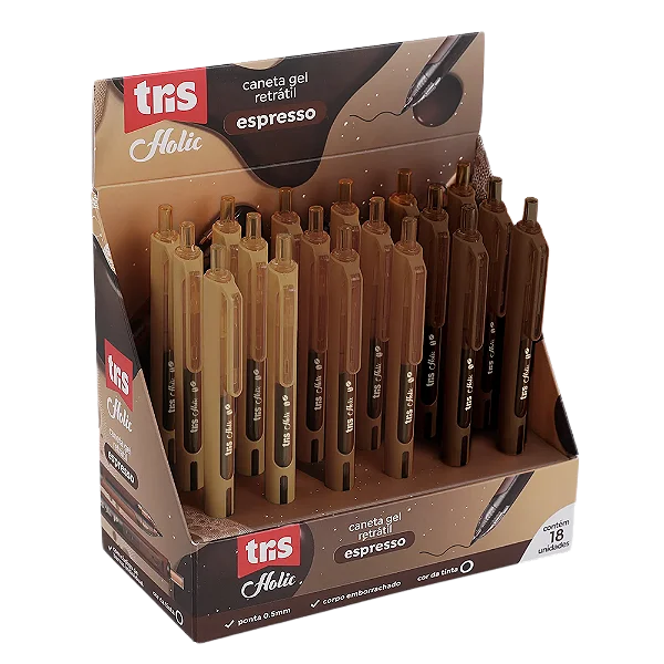 Caneta Gel Retrátil Espresso Holic Coffee Shop – 0.5mm