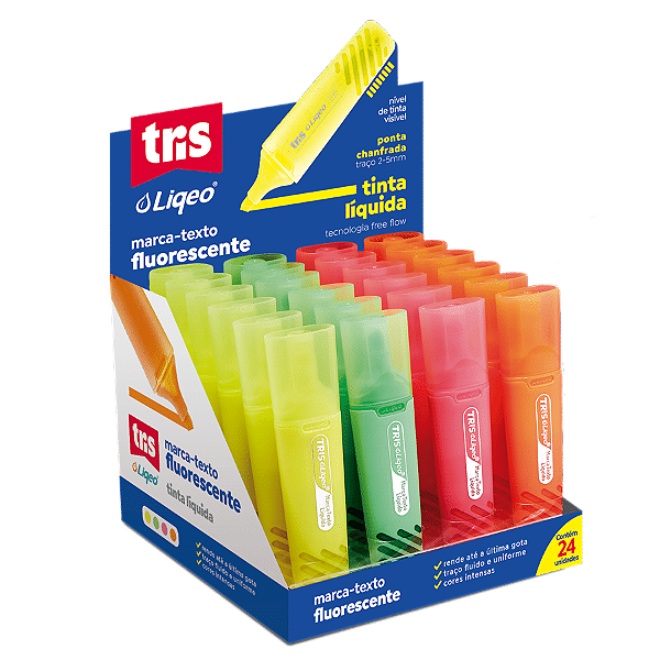 Marca Texto Liqeo Flat – Neon – Corpo Colorido