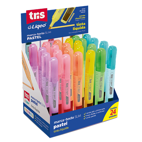 Marca-Texto Slim Pastel Liqeo