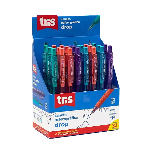 Caneta Esferográfica Retrátil Drop - 1.0mm