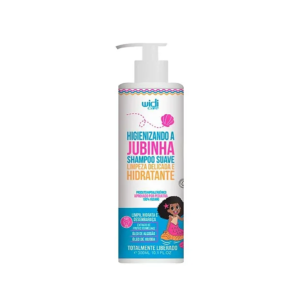 HIGIENIZANDO A JUBINHA SHAMPOO SUAVE LIMPEZA DELICADA E HIDRATANTE - WD - 300 ML