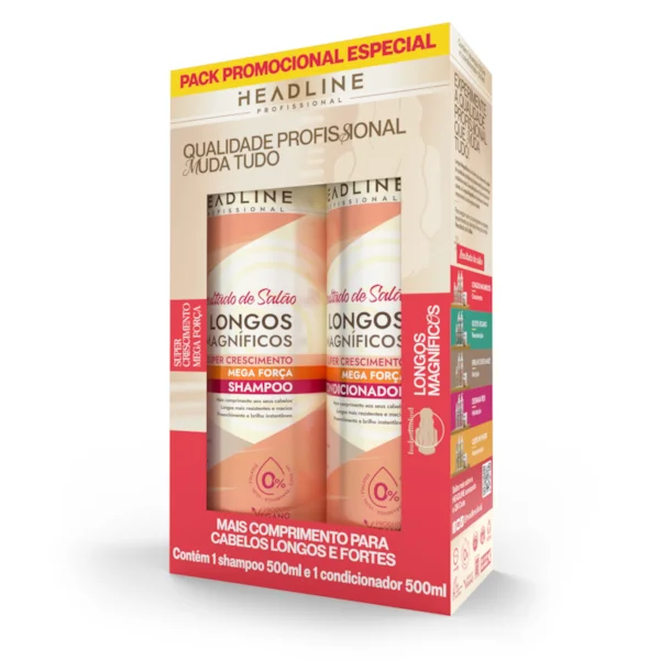 PACK SH & COND - LINHA LONGOS MAGNIFICOS HEADLINE 500ML