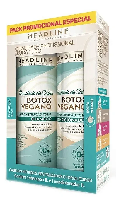 PACK SH & COND - LINHA BOTOX VEGANO HEADLINE 1000ML