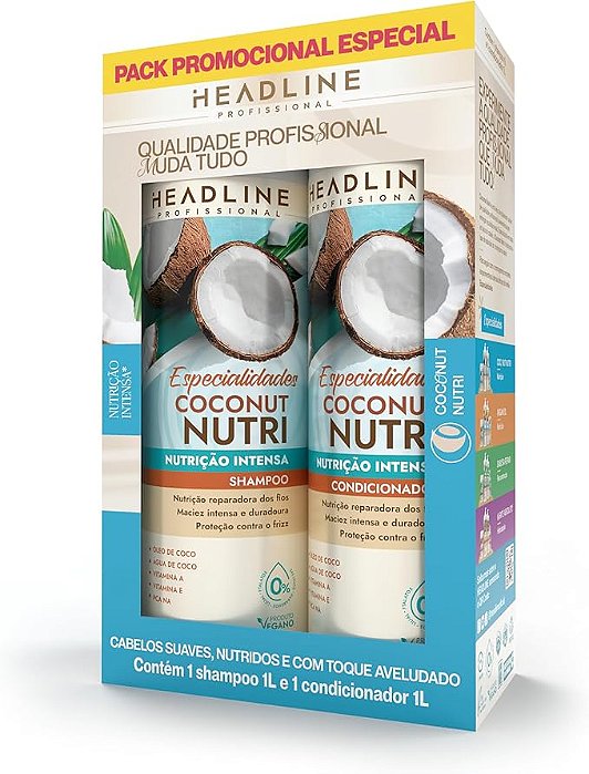 PACK SH & COND - LINHA COCONUT NUTR HEADLINE 1000ML