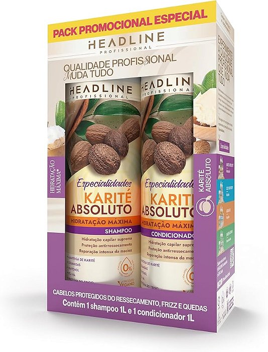 PACK SH & COND - LINHA KARITE HEADLINE 1000ML