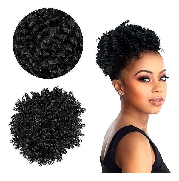CABELO ORGÂNICO COQUE PUFF - DIVERSOS