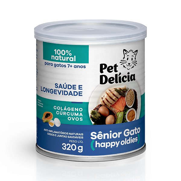RAÇÃO ÚMIDA PET DELÍCIA GATO SÊNIOR 320G