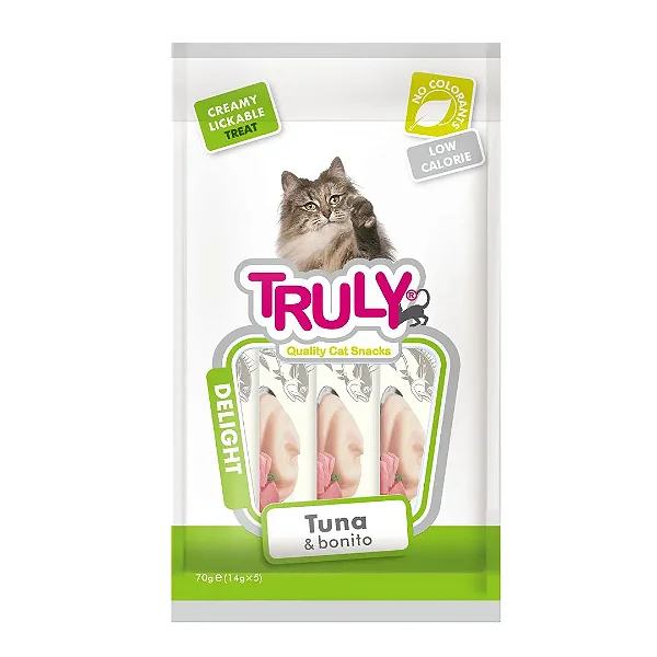 PETISCO TRULY CREAMY CAT ATUM E BONITO 70G C/ 5UN