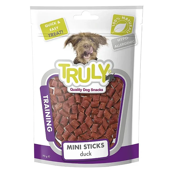 PETISCO TRULY TRAINING DOG MINI PALITOS DE PATO 90G
