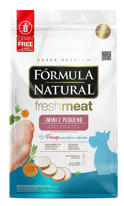 RAÇÃO SECA FÓRMULA NATURAL FRESH MEAT CÃO ADULTO RAÇAS PEQUENAS E MINI 7KG