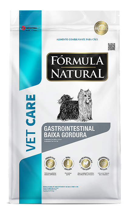 RAÇÃO SECA FÓRMULA NATURAL VET CARE CÃO ADULTO GASTROINTESTINAL BAIXA GORDURA 10,1KG
