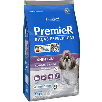 RAÇÃO SECA PREMIER CÃO ADULTO SHIH TZU FRANGO 7,5KG