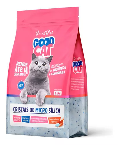 AREIA DE SÍLICA GOOD CAT MICRO 1,6KG P/ GATOS