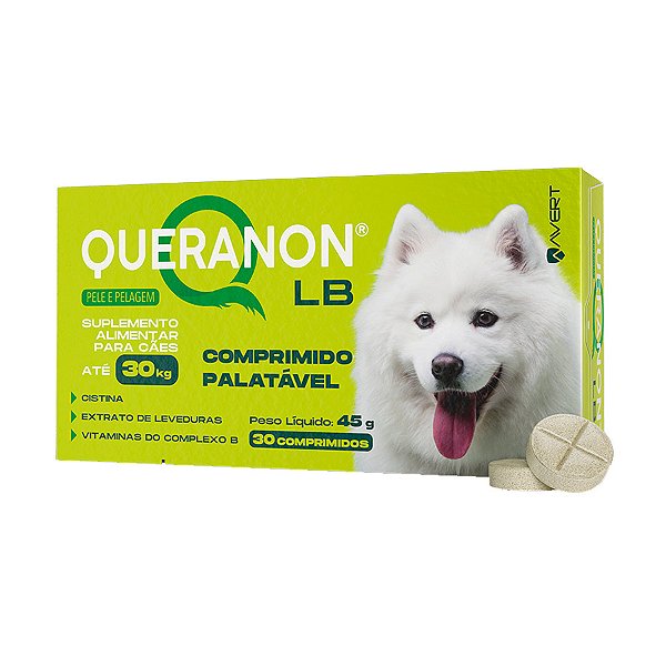 SUPLEMENTO QUERANON AVERT LARGE BREEDS ATÉ 30KG C/ 30 COMP