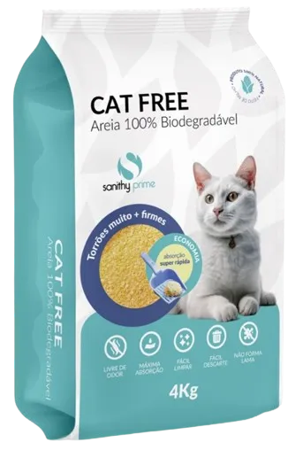 AREIA HIGIÊNICA CAT FREE FINA 4KG