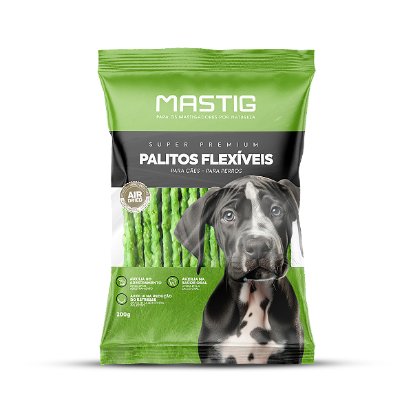 PETISCO MASTIG PALITO FLEXÍVEL MENTA 200G