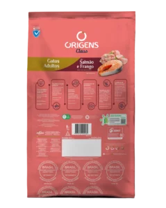 RAÇÃO SECA ORIGENS CLASS GATO ADULTO SALMÃO E FRANGO 1KG
