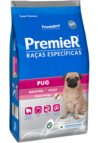 RAÇÃO SECA PREMIER CÃO ADULTO PUG 1 KG