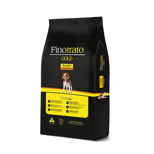 RAÇÃO SECA FINOTRATO GOLD CÃO ADULTO RAÇAS MÉDIAS 15KG