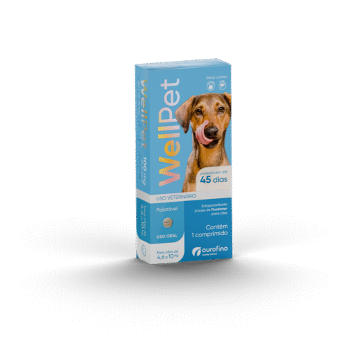 ANTIPULGAS WELLPET OURO FINO 100MG DE 4,6KG ATÉ 10KG