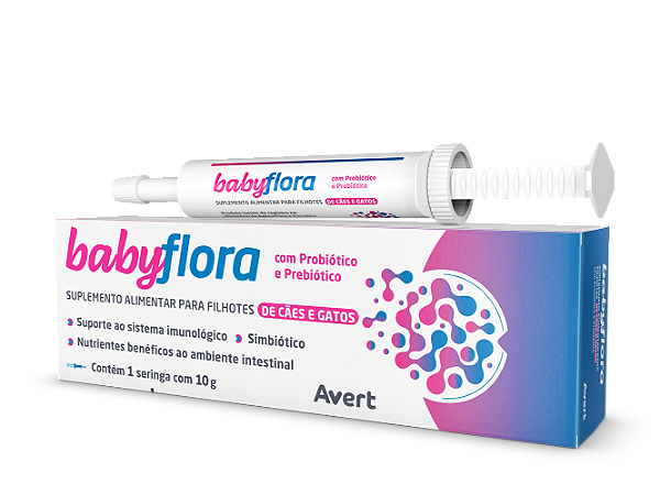 SUPLEMENTO BABYFLORA AVERT P/ FILHOTES 10G PASTA