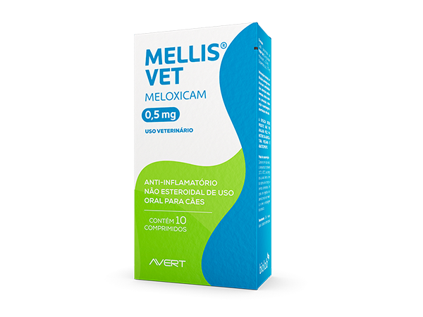 ANTI-INFLAMATÓRIO MELLIS VET AVERT 0,5MG C/ 10 COMP