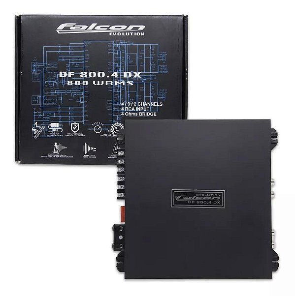 Modulo Amplificador Df800.4dx 800w Potência 4 Canais 4 Ohms