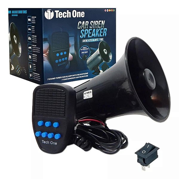 Sirene Policia Tipo Rontan Megafone 7 Tons Carro