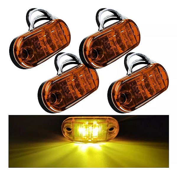4pcs Luz De Sinal Exterior Automotiva 12v/24v