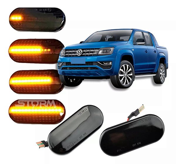 Par Pisca Seta Para Vw Amarok 2021 Led Sequencial Dinâmica