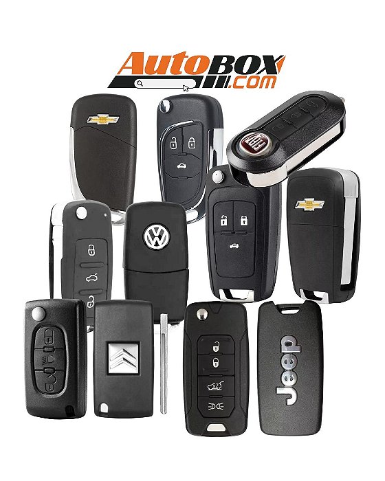 Carcaça de chave canivete. volks chevrolet honda hyundai jeep fiat entre outras..