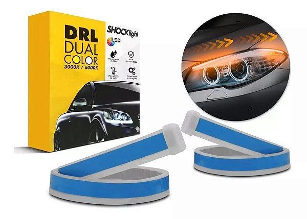 Par Fita Led Automotiva Shock Light Universal 75cm Duas Cor