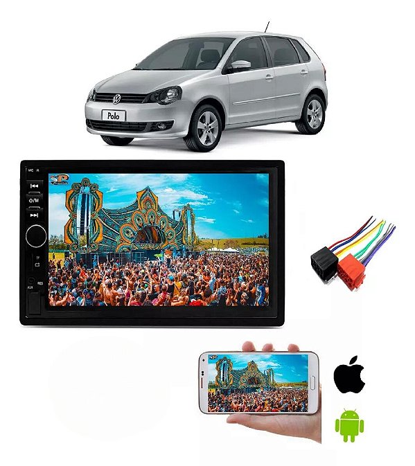Mp5 Central Multimidia Moldura Polo Hatch Sedan 03 13