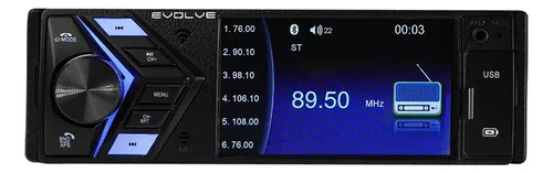 Autoradio Evolve New Groove Bluetooth 4x45w Rms tela 4pol