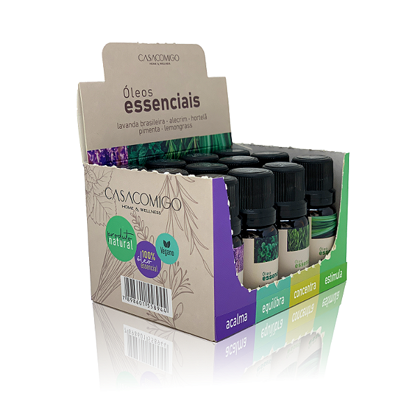 Kit completo 12 óleos essenciais 10ml  - Casacomigo Home