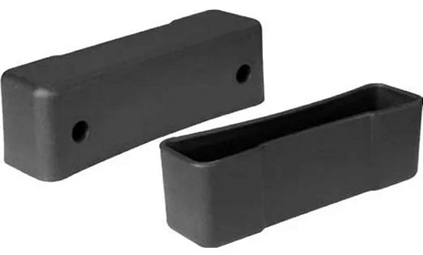 Par Tampa Pequena Perfil Aluminio Ciclista Modelo Facchini Preto