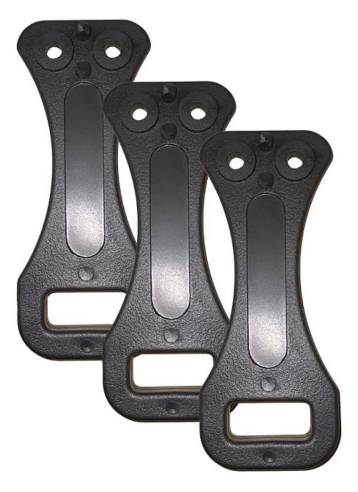 Kit 3 Presilha Fêmea Trava Porta Baú Aluminio Mod Facchini Preto