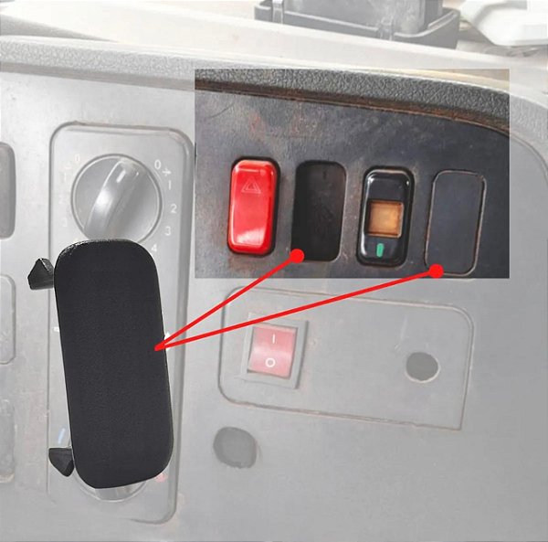 Kit Com 5 Tampa Painel Furo Axor / Actros / Atego / Atron