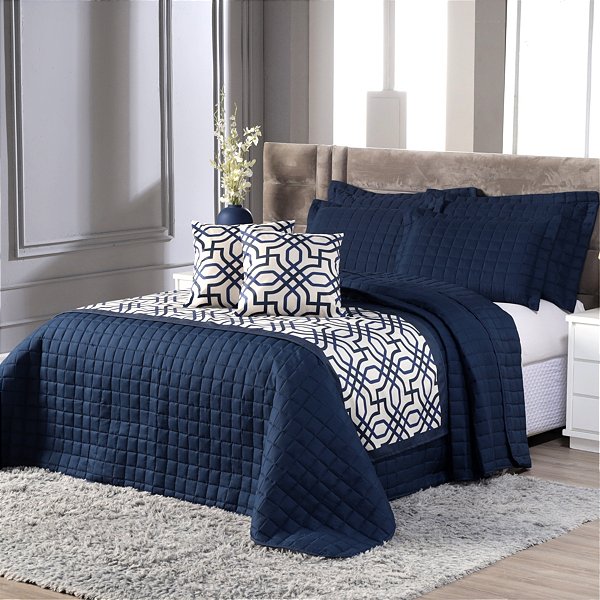 Kit Cobre Leito Queen Micropercal 6 Peças