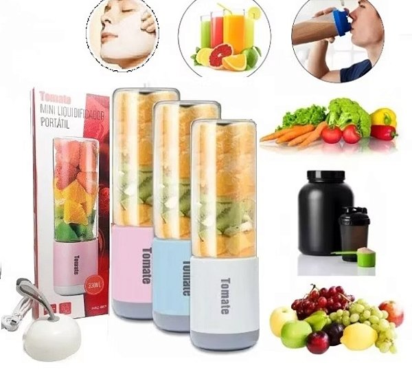 Mini liquidificador 6. Lâminas copo de vidro TOMATE