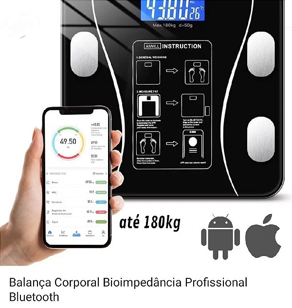 Balança biopedancia digital com bluetooth