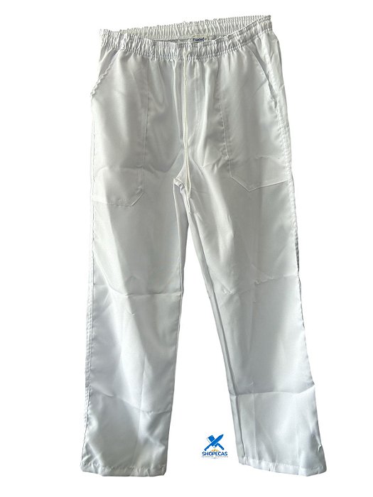 Calça branca em Oxfford Tamanho G